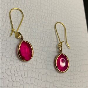 Elegant pink and Gold tone Drop Earrings 
Exclusive offer buy1get1 Free